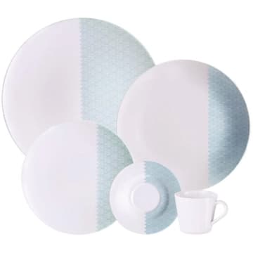 Aparelho de Jantar Tramontina Aquarius em Porcelana Decorada 20 Peças — Tramontina