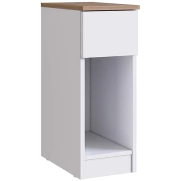 Mesa Lateral Ou Cabeceira Com 1 Nicho E 1 Gaveta Linea Branco Montana — Emovell