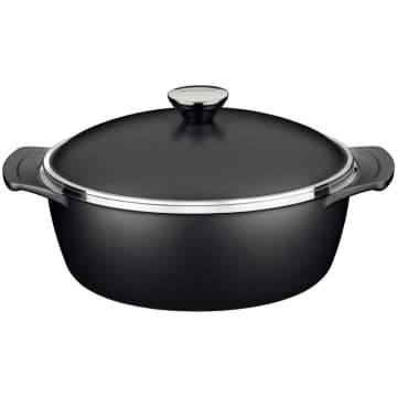 Caçarola Tramontina Lyon em Alumínio Starflon 30 cm 6,8 Litros Preto — Tramontina