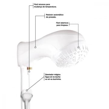 Ducha Eletronica Tramontina 6500 W 220 V Branca — Tramontina