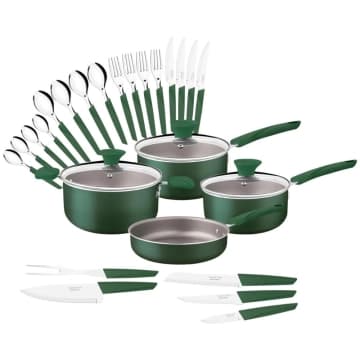 Jogo de Panelas Tramontina Sustentável Lyf Verde Natureza Starflon Max 25 Peças — Tramontina
