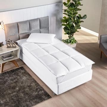 Protetor Colchão Solteiro Confort Pillow Enchimento Siliconado - 100% Poliéster — Casa Show Enxovais