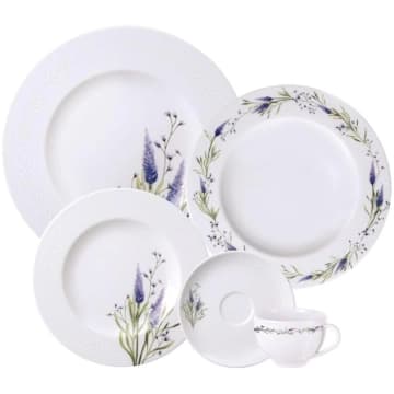 Aparelho de Jantar Tramontina Lilla em Porcelana Decorada 20 Peças — Tramontina