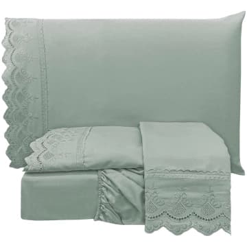 Jogo de Cama Lençol Casal Supremo 3 Peças Micropercal 300 Fios - Cinza - 100% Poliéster — Casa Show Enxovais
