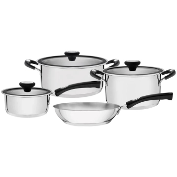 Jogo de Panelas Tramontina Solar Silicone em Aço Inox com Fundo Triplo 4 Peças — Tramontina