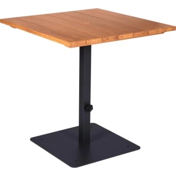 Mesa Quadrada Tramontina Urban Highline em Madeira Garapeira e Coluna Central em Metal 70 cm — Tramontina
