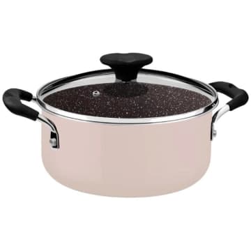 Caçarola Tramontina Tunis em Alumínio 20 cm 2,9 L Cerâmico Rosa Trufado — Tramontina