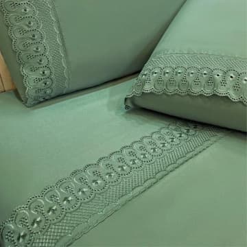 Jogo de Cama Lençol Queen D Mais 4 Peças - Esmeralda - 100% Poliéster — Casa Show Enxovais