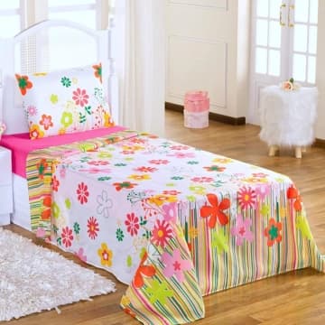 Jogo de Cama Lençol Solteiro Alegria 2 Peças Gardem - Pink - 100% Poliéster — Casa Show Enxovais