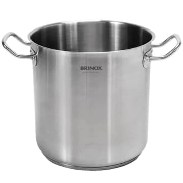 Panela Caldeirão Profissional 10,5L em Aço Inox 24cm Brinox Avulsa — Brinox