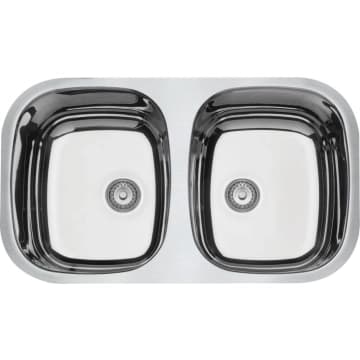 Cuba de embutir Tramontina Isis 2C 34 BL Prime em Aço Inox Alto Brilho 72 x 40 cm com válvula — Tramontina