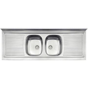 Pia de Apoio Tramontina Ribon 2C 34 em Aço Inox 160 x 60 cm Perfecta — Tramontina
