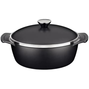 Caçarola Tramontina Lyon em Alumínio Starflon 24 cm 3,7 Litros Preto — Tramontina