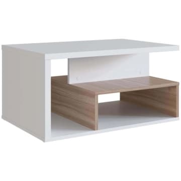 Mesa de Centro com nicho Nova Móbile Branco Montana — Emovell
