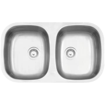 Cuba de Embutir Tramontina Prime Isis 2C 34 BL em Aço Inox Acetinado 76 x 44 cm com Válvulas — Tramontina