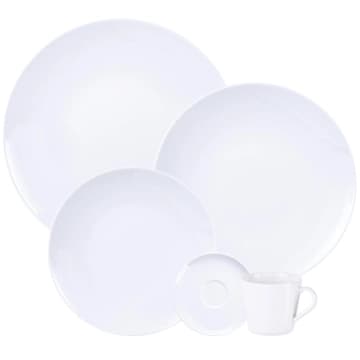 Aparelho de Jantar Tramontina Leonora 20 Peças Porcelana Branca 4 Pessoas — Tramontina