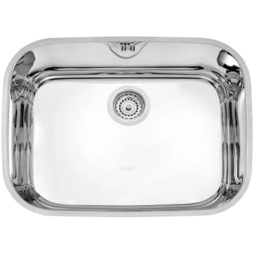 Cuba de Embutir Tramontina Lavínia 48 BL em Aço Inox Alto Brilho 48 x 34 x 18 cm com Válvula — Tramontina