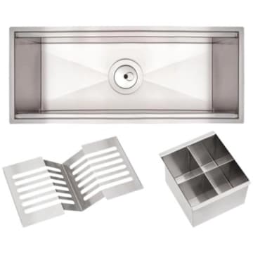 Canal Organizador 45x18cm em Aço Inox Tramontina com Acessórios — Tramontina