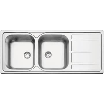 Cuba de Sobrepor Tramontina Marea 2C 34 Plus em Aço Inox Acetinado 116 x 50 cm — Tramontina
