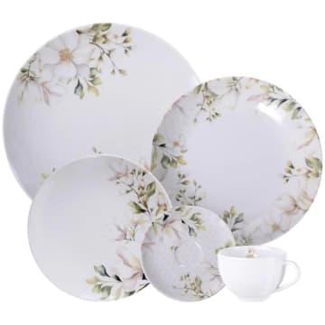 Aparelho de Jantar Tramontina Magnólia em Porcelana Decorada — Tramontina