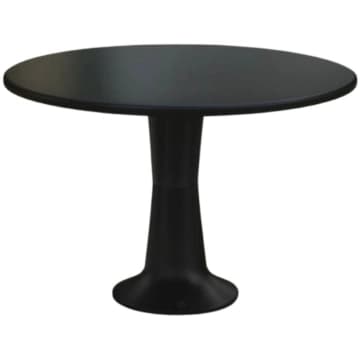 Mesa Redonda Luna 100cm em Polipropileno Preto Acrilys — Acrilys