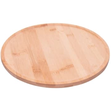 Tábua de Bambu Giratória 30x2cm Lyor Servir Frios Embutidos Petiscos Salgados — Lyor