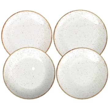 Aparelho de Jantar 24 Peças Tramontina Marrom Rustico em Porcelana Decorada Mesa Posta Elegante — Tramontina