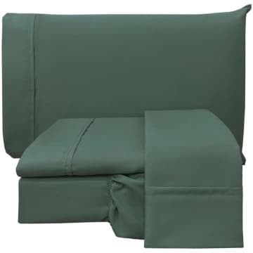 Jogo de Cama Lençol Queen Conforto Percal 300 Fios 4 Peças - Verde - 100% Poliéster — Casa Show Enxovais