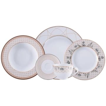 Aparelho de Jantar Tramontina Solaris em Porcelana Decorada 30 Peças — Tramontina