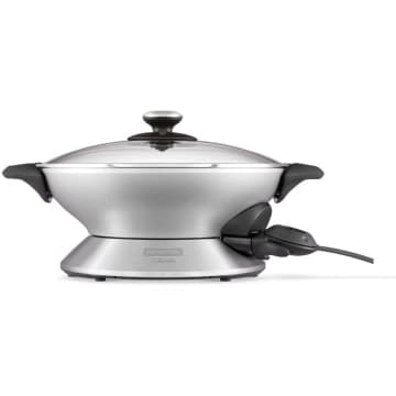 Panela Elétrica Tramontina by Breville Wok Chef em Alumínio Fundido com Tampa de Vidro 6 L 127 V — Tramontina