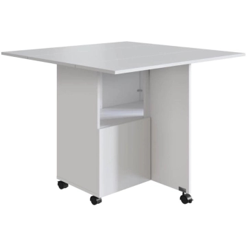 Mesa com Tampo Dobrável Berlim Branco Nova Móbile 73x90x90cm — Emovell