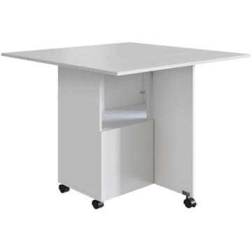 Mesa com Tampo Dobrável Berlim Branco Nova Móbile 73x90x90cm — Emovell