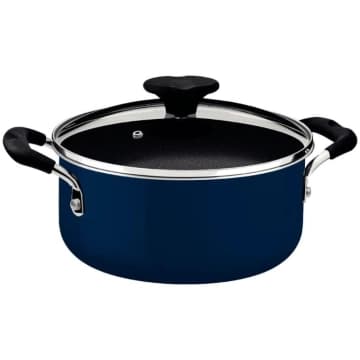 Caçarola Tramontina Tunis em Alumínio 24 cm 4,8 L Cerâmico Azul Mediterrâneo — Tramontina