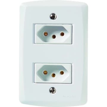 Conjunto 4x2 com 2 Tomadas 2P+T 20 A 250 V Tramontina Lux2 — Tramontina