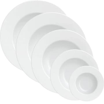 Jogo de Pratos 20 Peças Tramontina Maria Augusta Porcelana Mesa Posta Jantar — Tramontina