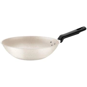 Wok Tramontina Loreto em Alumínio Antiaderente Starflon 24 cm 2,2 L Bege — Tramontina