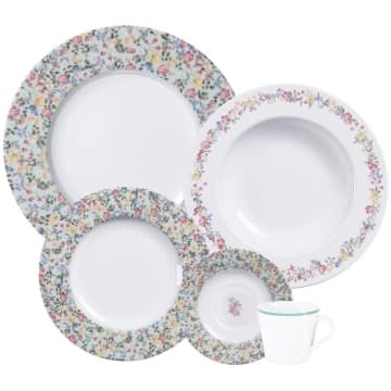 Aparelho de Jantar Tramontina Dalina em Porcelana Decorada 30 Peças — Tramontina