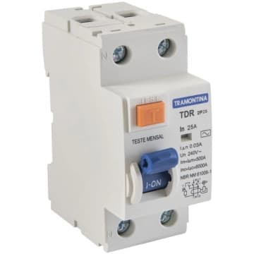 Interruptor TDR-25 2P 25 A 30 mA 6 KA Tramontina — Tramontina