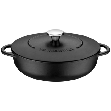 Fritadeira Tramontina Trento em Ferro Esmaltado com Revestimento Interno em Antiaderente Starflon Excelent 28 cm 4,1 L —