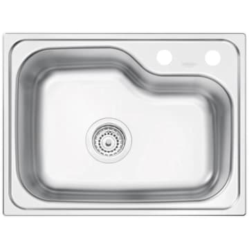 Cuba de Sobrepor Tramontina Morgana Compact 48 FX em Aço Inox Acetinado 55 x 42 cm com válvula — Tramontina