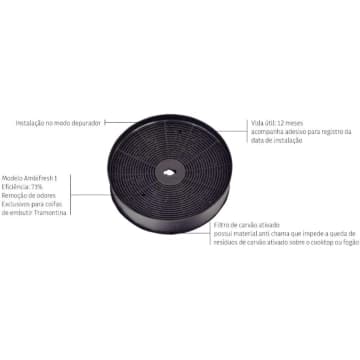 Filtro de Carvão Ativado Ambifresh Round 1 para Coifas Tramontina — Tramontina