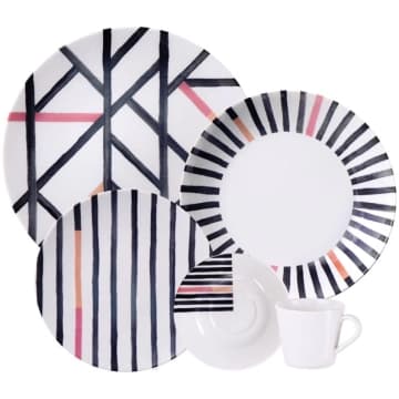 Aparelho de Jantar Tramontina Street em Porcelana Decorada 20 Peças — Tramontina
