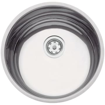 Cuba de Embutir Tramontina Luna 38 cm em Aço Inox Polido Standard com Válvula — Tramontina