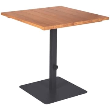 Mesa Quadrada Tramontina Urban Highline 70cm Cumaru com Base Metálica — Tramontina
