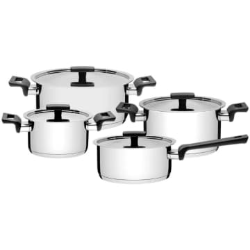 Jogo de Panelas Tramontina Vita Aço Inox e Fundo Triplo Indução 4 Peças — Tramontina