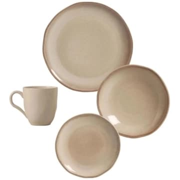 Aparelho de Jantar 16 Peças Daily Natural Off White Porto Brasil — Porto Brasil