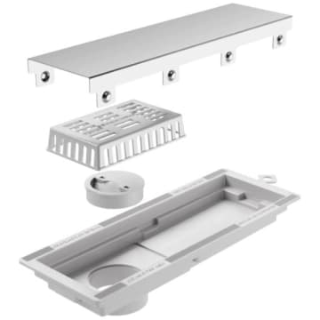 Ralo Linear com Tampa em Aço Inox Tramontina em PVC Slim — Tramontina