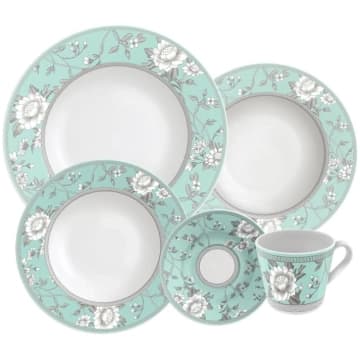 Aparelho de Jantar Tramontina Helen em Porcelana Decorada 20 Peças — Tramontina