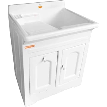 Gabinete Tanque Lavanderia Lavar Roupas Calçados 50L Branco Área de Serviço — Stilofibras