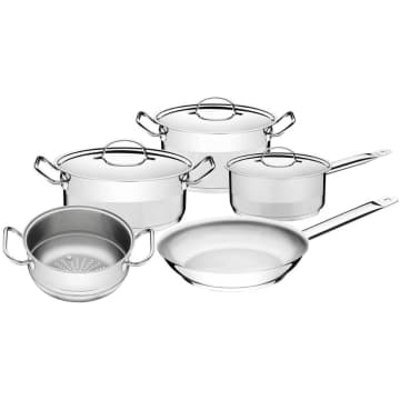 Jogo de Panelas Tramontina Professional Aço Inox Fundo Triplo 5 Peças — Tramontina